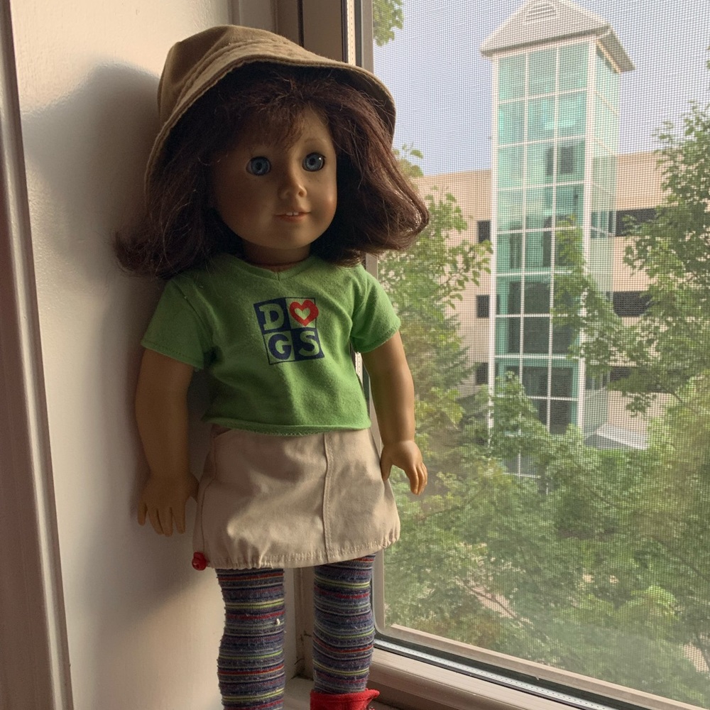 american girl lindsey doll + outfit & hat